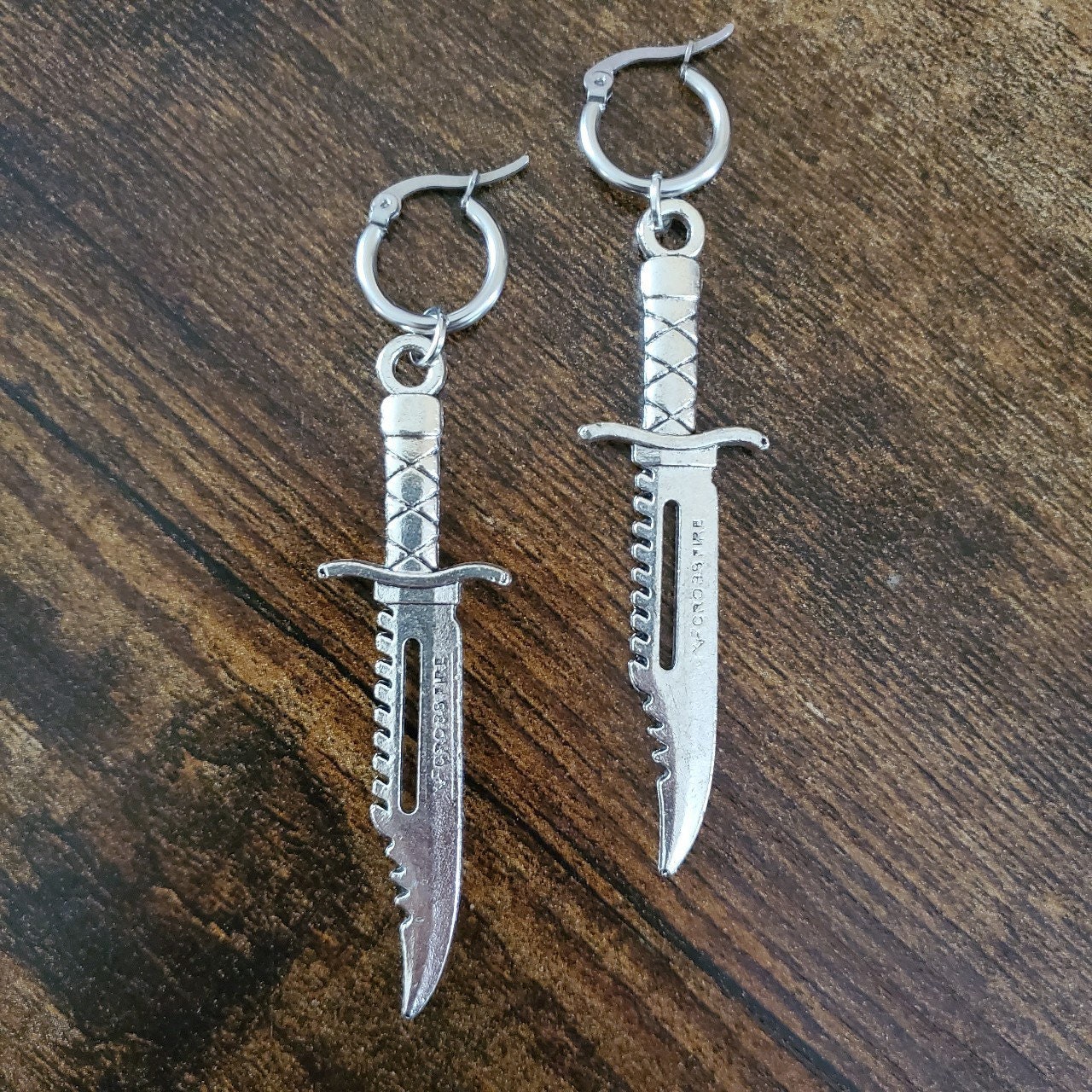 Etsy knife earrings discount