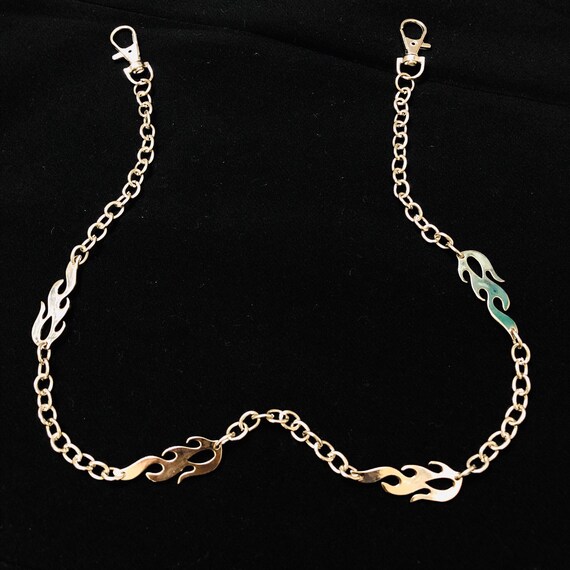 Fire Flames y2k stijl Broek ketting taille broek rokken Jeans | Etsy België