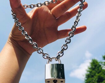 Padlock Necklace Men - Etsy