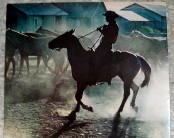 1969 Marlboro Man Country Horseback At Dusk Original 13.5 * 10.5 Magazine Ad