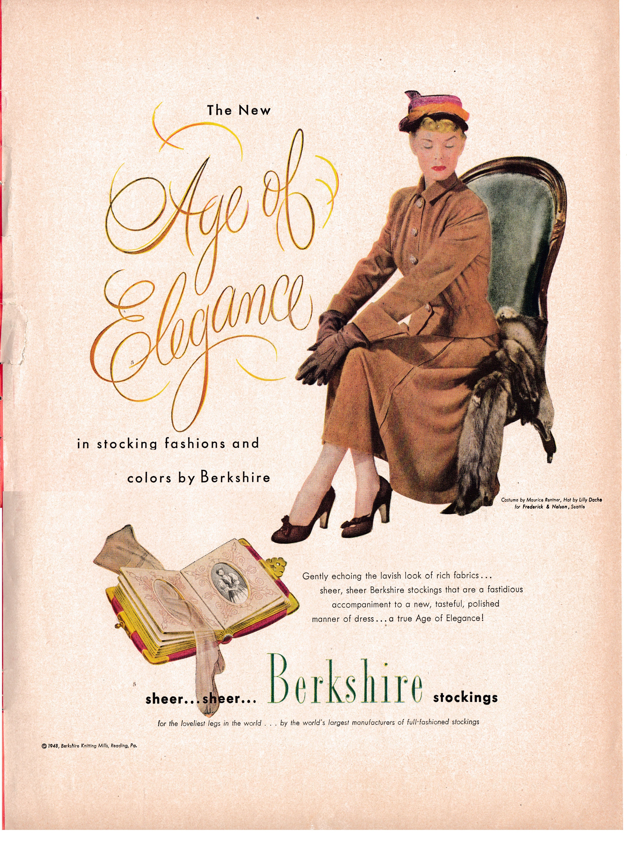 1948 Berkshire Nylon Stockings Sheer 