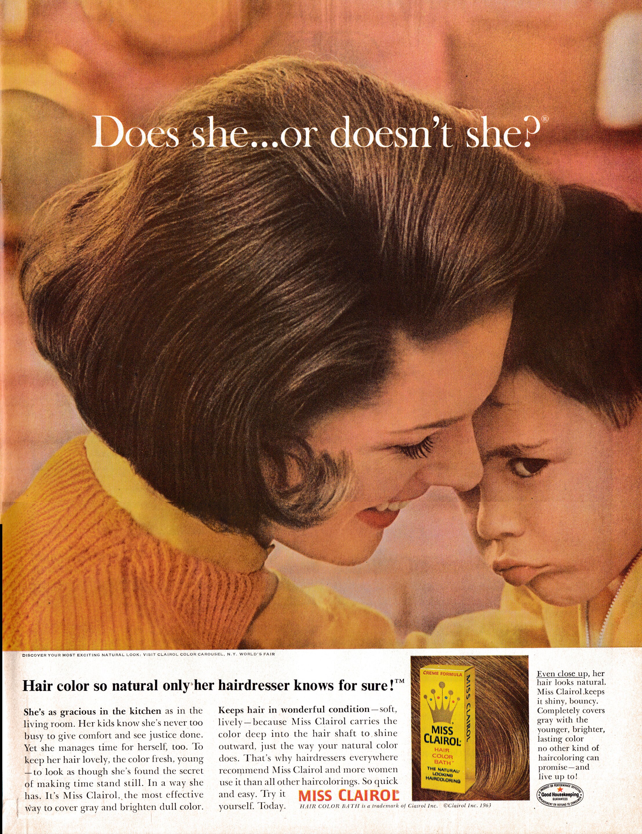 1964 Miss Clairol Hair Coloring Does She Doesn T She Etsy