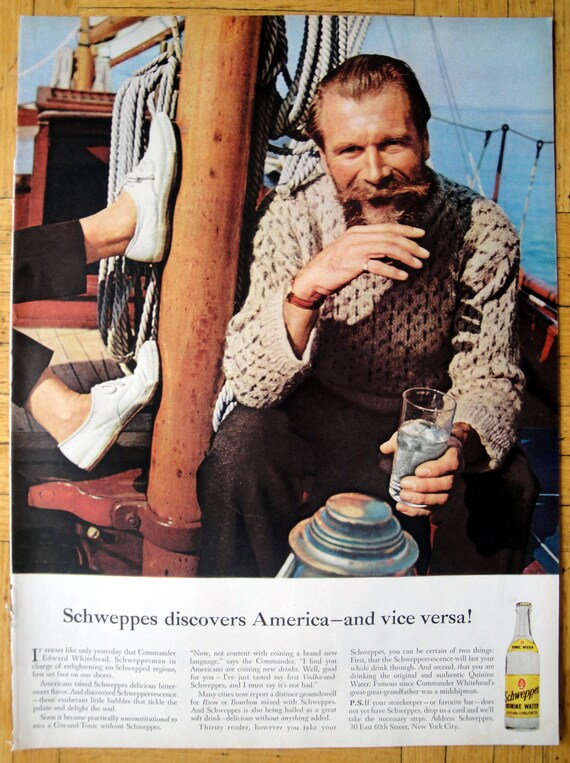 1956 Commander Edward Whitehead Discover America Schweppes Etsy