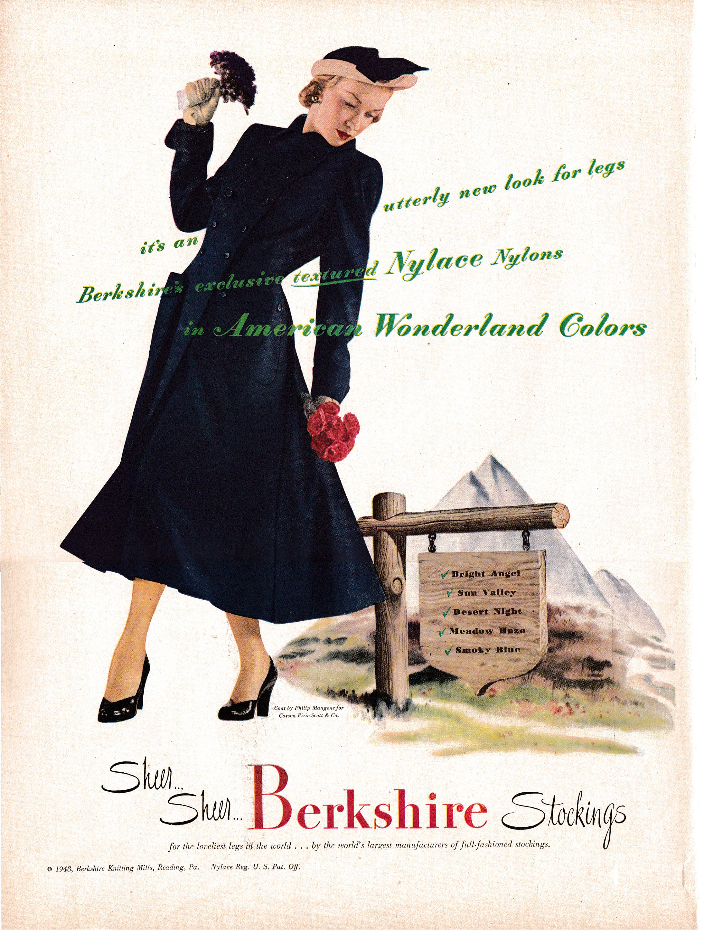 1948 Berkshire Nylon Stockings Sheer 