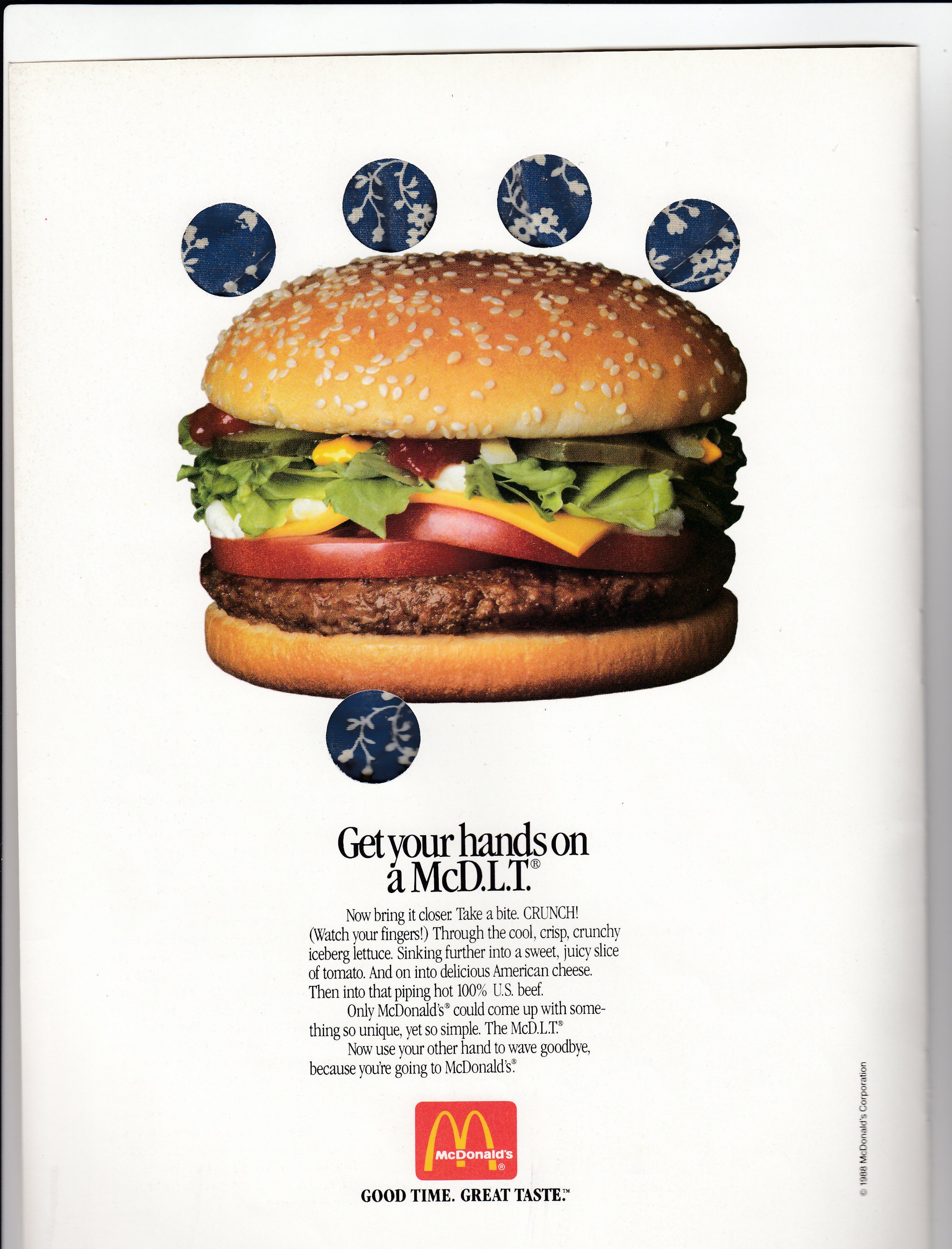 1988 Mcdonalds Mcdlt Get Your Hands on It With Cutout Holes Etsy