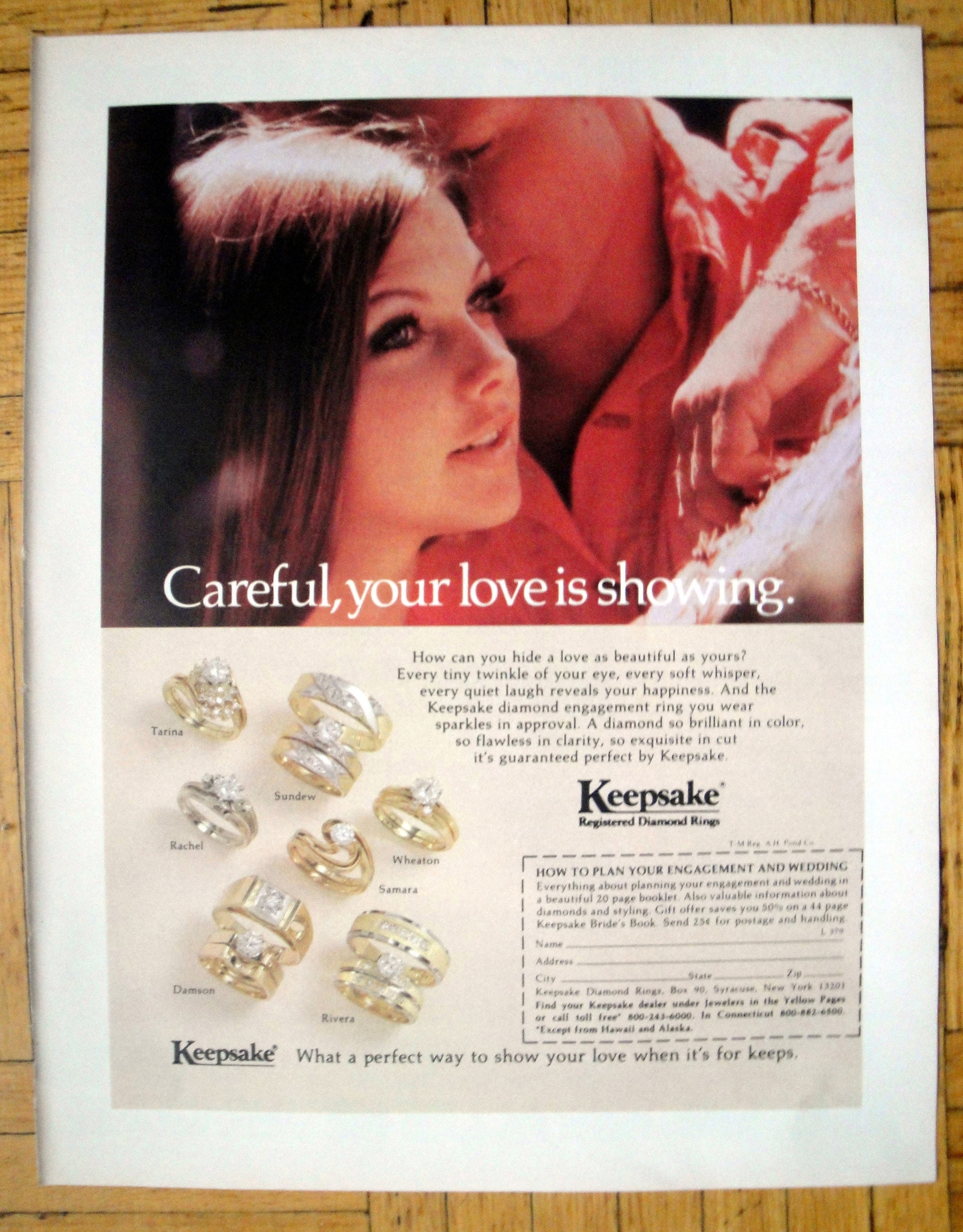 1966 De Beers Diamond Rings-jewelry 2 in Love Original 13.5 
