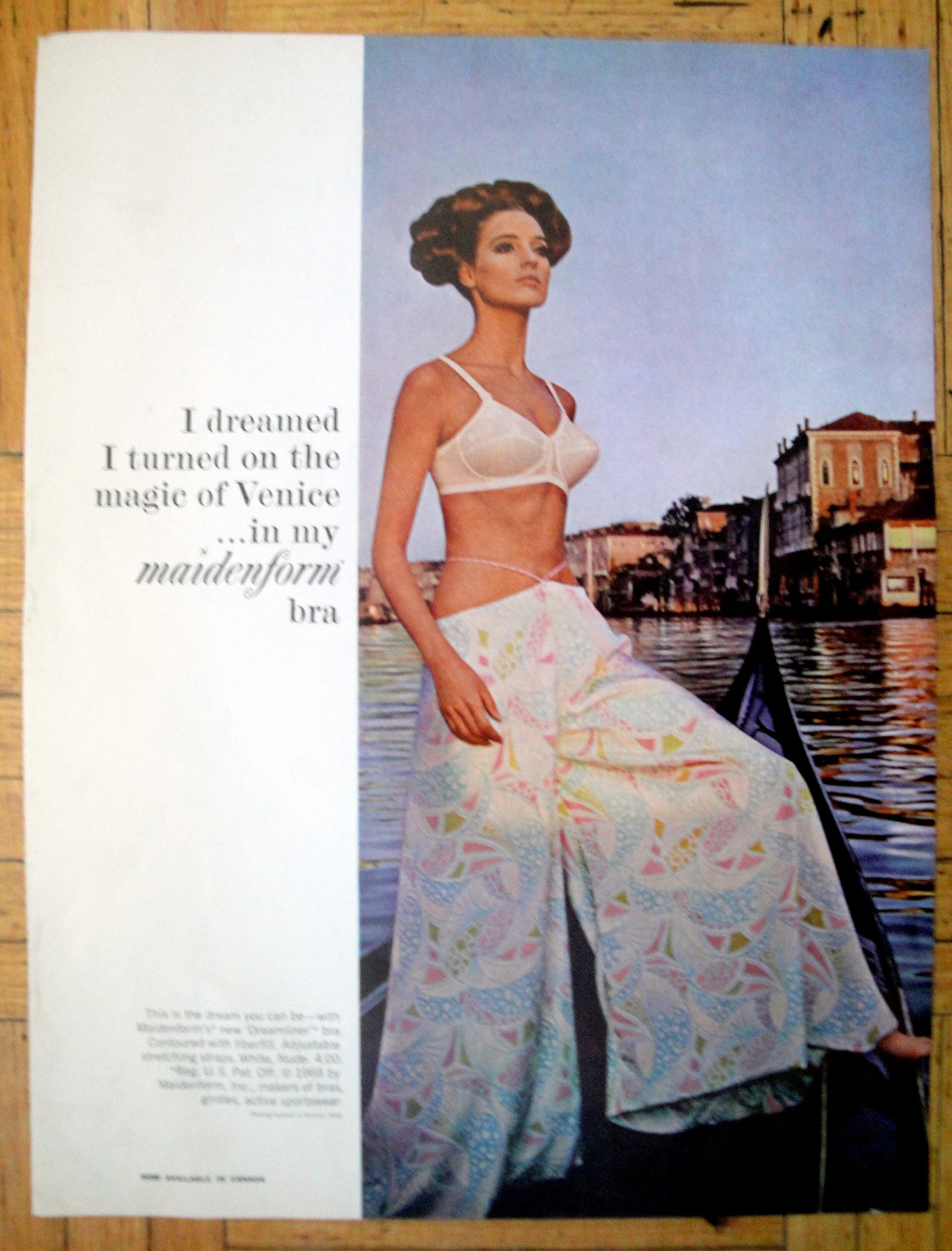 1960 PRETTY YOUNG WOMAN COVER GIRL BRA Vintage 5X11 Magazine Ad 1960's  M311