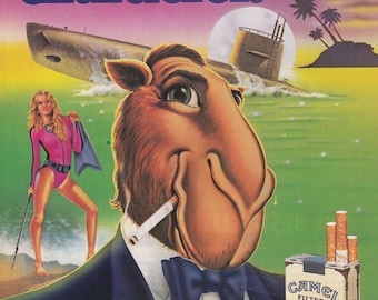 1988 JOE Camel- Hot Blond + Submarine -Tobacco Cigarette-Original Magazine Ad
