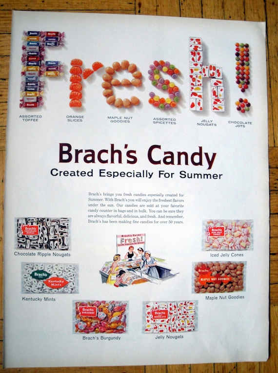 1960 Brach S Candy Designed For Summer Nougats Original Etsy