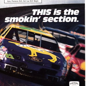 1994 JOE Camel-Stock Car Racing-Smokin Hot-Zigarette Original-Magazin-Werbung