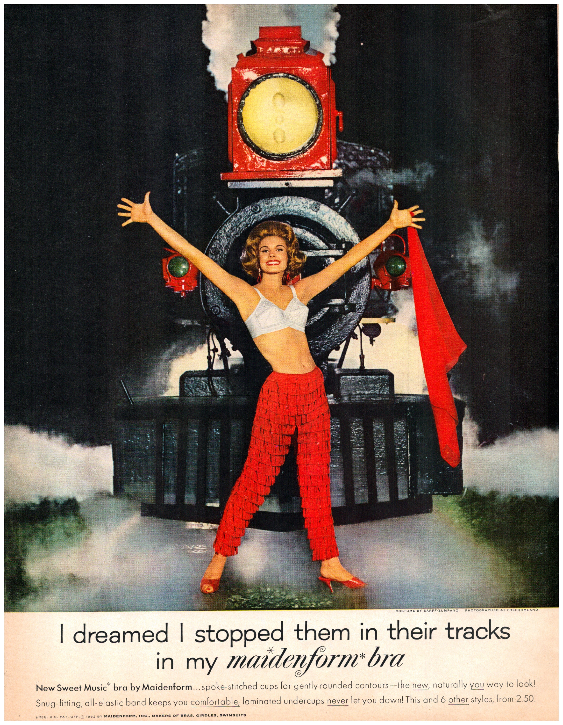 1955 Maidenform Bra Ad I Dreamed I was a Designing woman in my