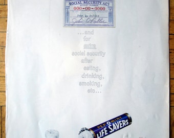 1961  Life Savers-Social Security For Breath-Original 13.5 * 10.5 Magazine Ad