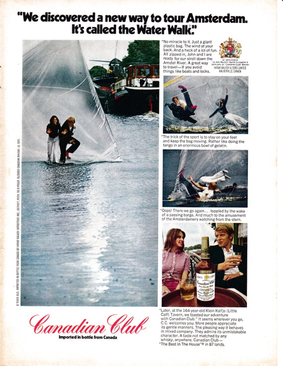 1972 Canadian Club Water Walkingplastic Bagamstel Etsy