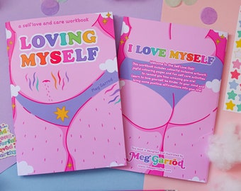 Loving Myself Workbook | Self Love, Self Care, Self-Help, Personal Growth, Mental Health Book, Body Positive, Feminist, Mindfulness Planner
