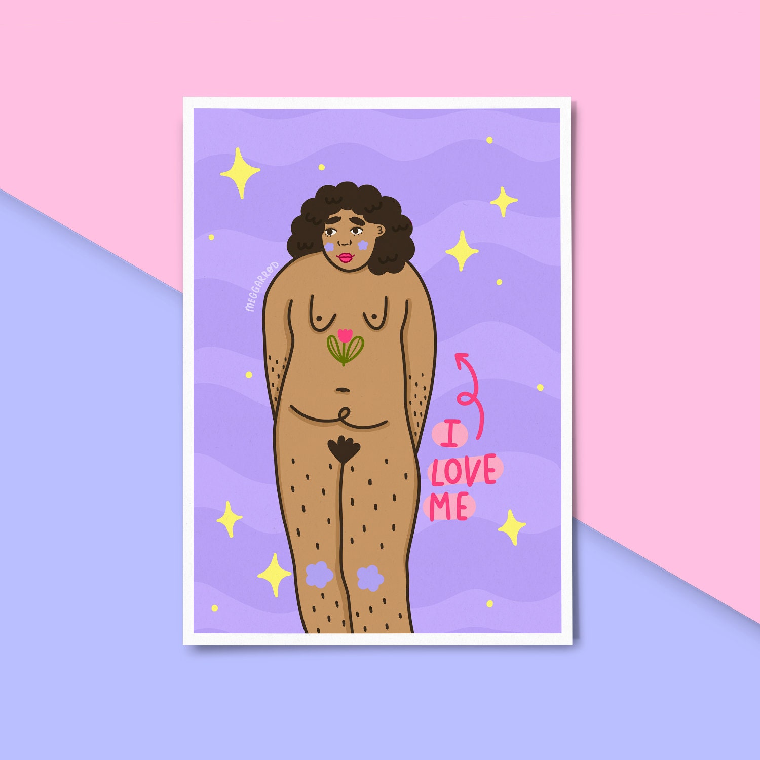 I Love Me Print ~ Self Love Self Care Print, Love Yourself Wall Art, Motivational Positive Poster, Affirmation Home Decor, Body Positive Art