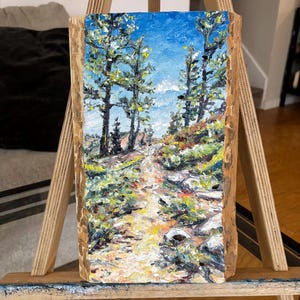 Foxtrot – Sierra Nevada Trail Oil Painting on Wood, 12.5x8” Mountain Path Landscape Art by Blair Latos