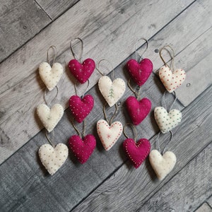 Stuffed Felt Hearts 