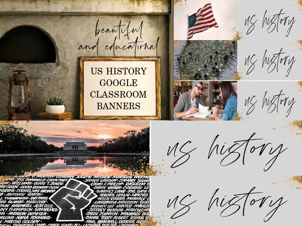 US HISTORY GOOGLE Classroom Banners // Teacher Resources // Google