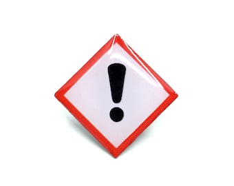 Chemical Hazard Pin  – Skin Irritant Chemistry Flair | Laboratory Lapel Pins | Nerdy Science Badges | Gift for scientist, student, chemist