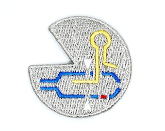 CRISPR-Cas9 Embroidered Patch -- Silver Genetics patch | Biology Embroidery | Gift for scientist, student, teacher