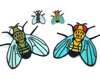 Fruit Fly Pin and Patch Set -- Drosophila Flair | Science Lapel Pins | Biology Embroidered Patches | Gift for scientist, teacher, student