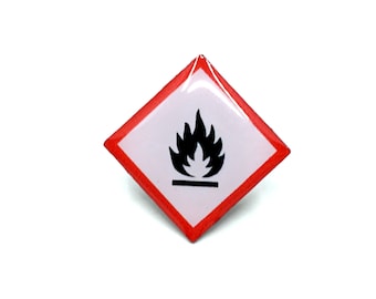 Chemical Hazard Pin  – Flammable Chemistry Flair | Laboratory Lapel Pins | Nerdy Science Badges | Gift for scientist, student, chemist
