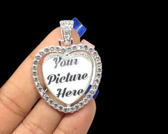 Heart photo charm, heart picture charm, photo charm, picture charm, memory charm, keepsake, personalized charm, memorabilia charm