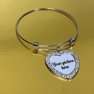 Silver bangle bracelet | stainless stee charm bracelet | bangle bracelet | silver charm bracelet | customized charm bracelet | heart charm