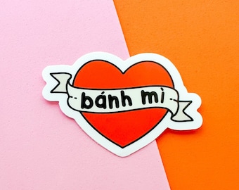 Banh Mi Vietnamese Vinyl Sticker, Asian Food Sticker, Asian Foodie, Vietnamese Food Sticker