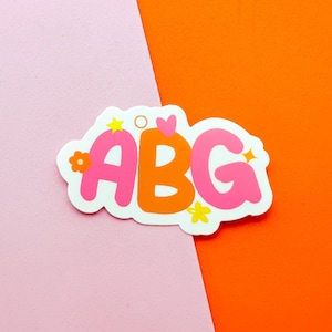 Asian Baby Girl Vinyl Sticker, ABG Sticker, Asian Pun Sticker, Funny Asian Sticker