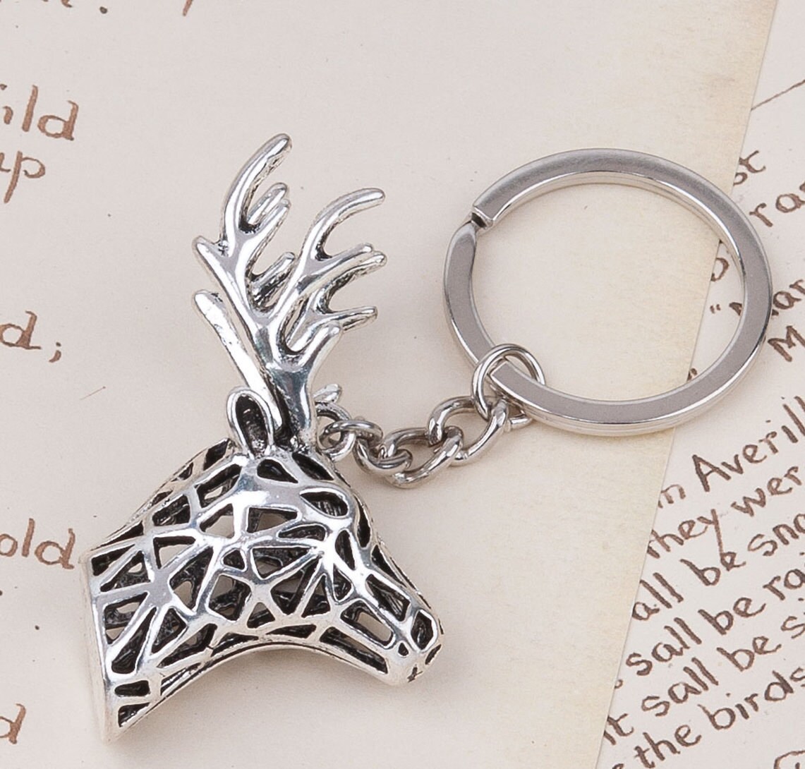 Christmas Keyring Reindeer Ideal Cracker Filler Stocking Etsy Australia