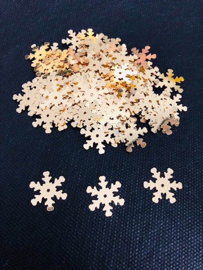 Christmas confetti Gold Snowflake Christmas table decorations