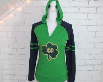 Notre Dame Vintage Graphic Cropped Hoodie (RARE one of a kind)