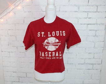 St. Louis Baseball Budweiser Beer Vintage Graphic t-shirt (RARE one of a kind)