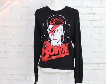 David Bowie Vintage Concert Graphic Crewneck T-shirt (RARE One of a Kind)