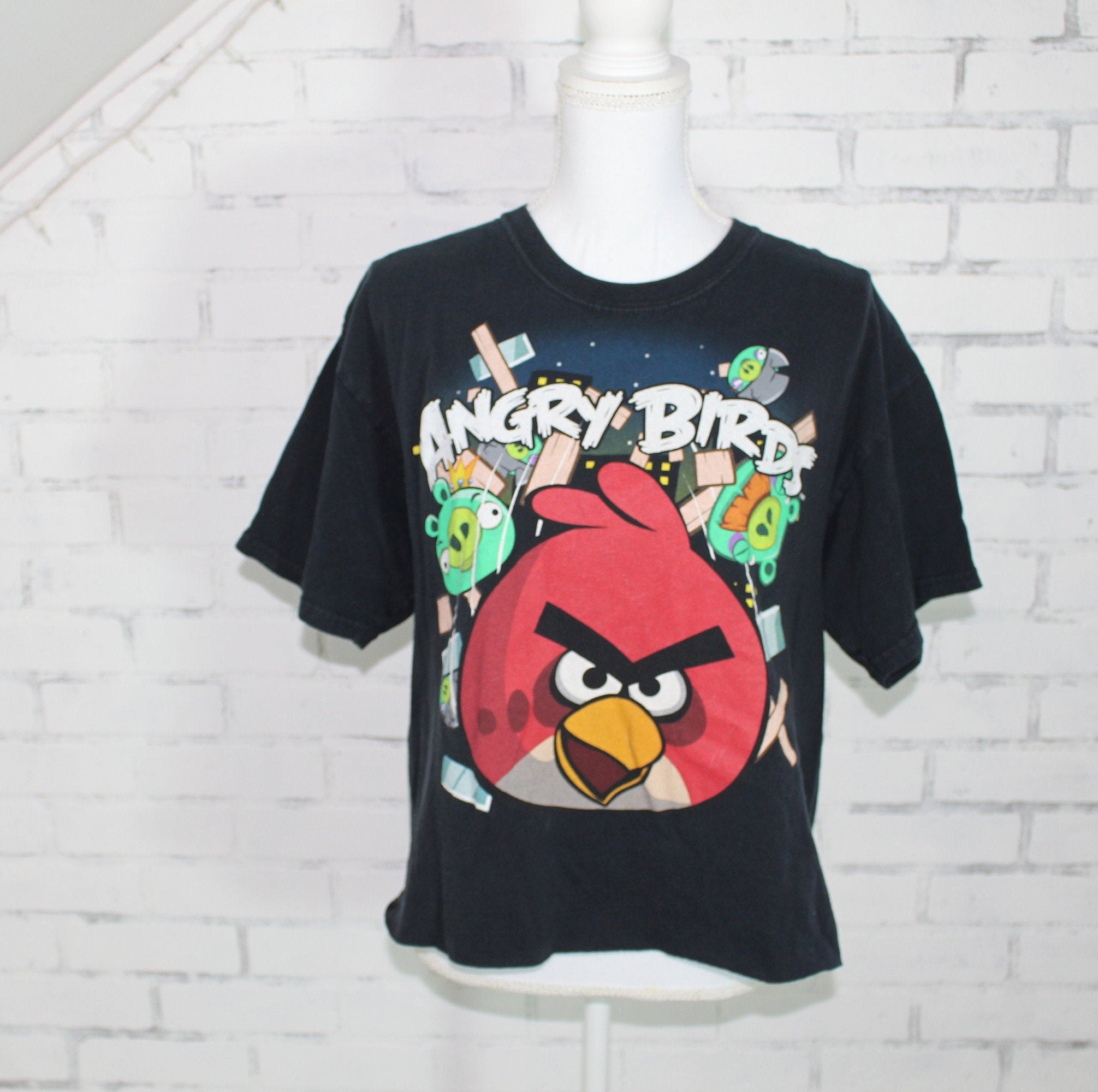 Angry Birds Vintage Graphic T-Shirt (Rare One of A Kind)