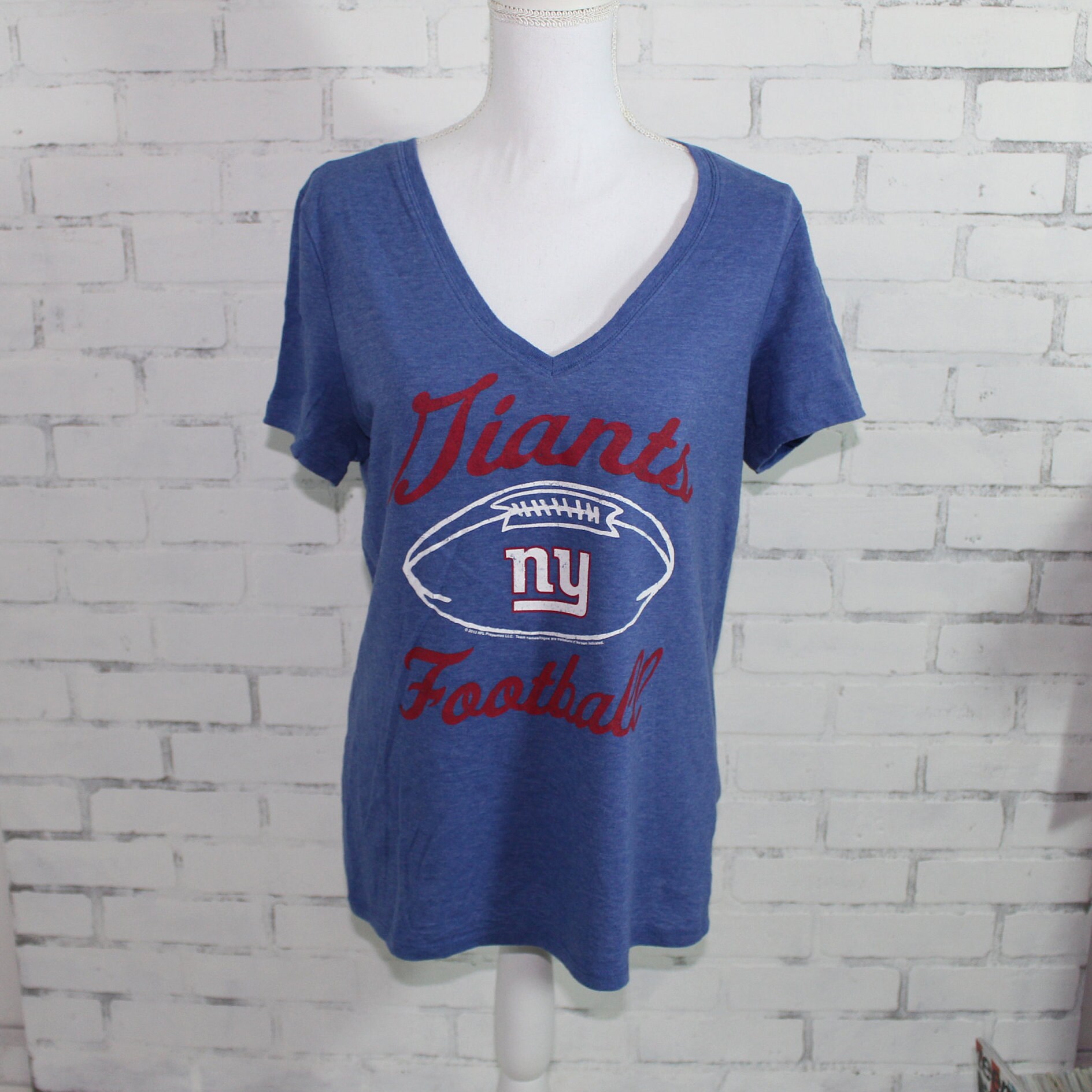 VintageSweetTee New York Giants Football 90 Seasons Vintage Graphic T-Shirt (Rare One of A Kind)
