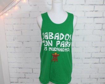 Sabados Son Para Los Muchachos Vintage Graphic Tank Top