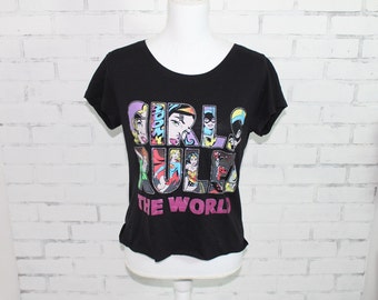 Girls Rule Superhero Vintage Graphic t-shirt (RARE One of a Kind)