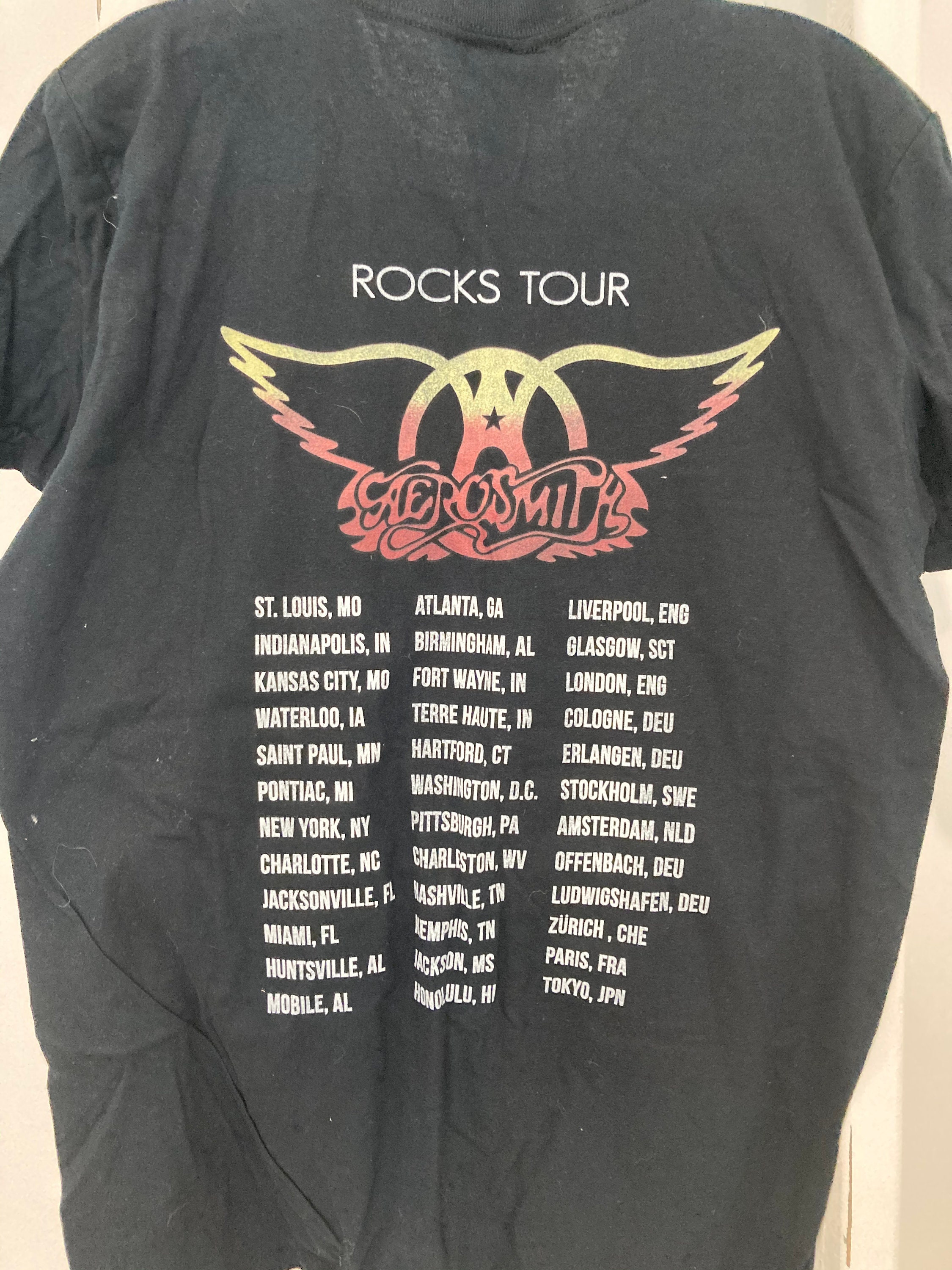 aerosmith rocks tour t shirt