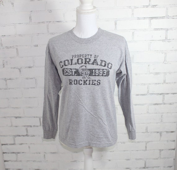 Buy Colorado Rockies Baseball Vintage Graphic Long Sleeve T-shirt