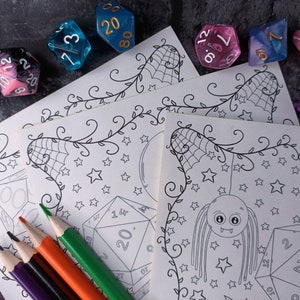 RPG Halloween Colouring Pages Sheets Self Adhesive Sticky Back