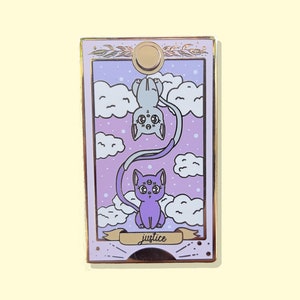 Moonie Magical Girl Luna as the Justice Tarot Enamel Pin