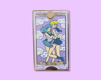 Moonie Magical Girl Moonie Tarot Neptune Uranus Lovers Enamel Pin