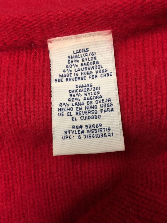 1950's | Sweater | Vintage Red | Angora, Lambswoo… - image 7
