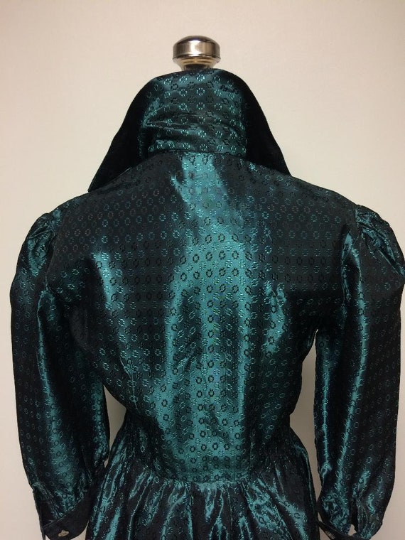 1950's Teal Taffeta Dress | Reverse Thread Geomet… - image 5
