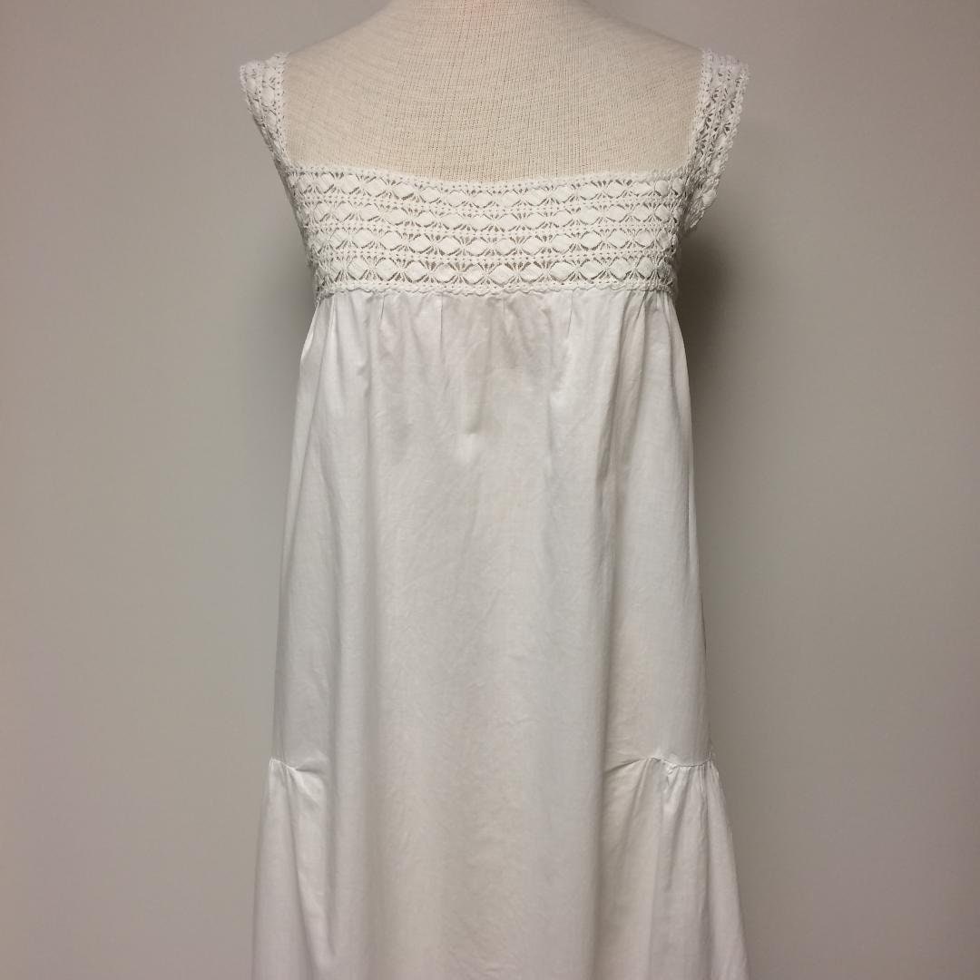 1920's White Nightgown Cotton Muslin Dress Crocheted Etsy.de