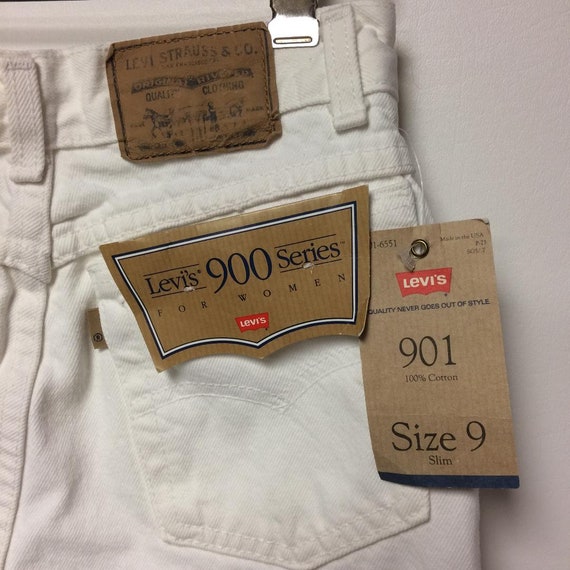 Levi's 1980's White Jeans | Levi's 901 | 900 Seri… - image 7