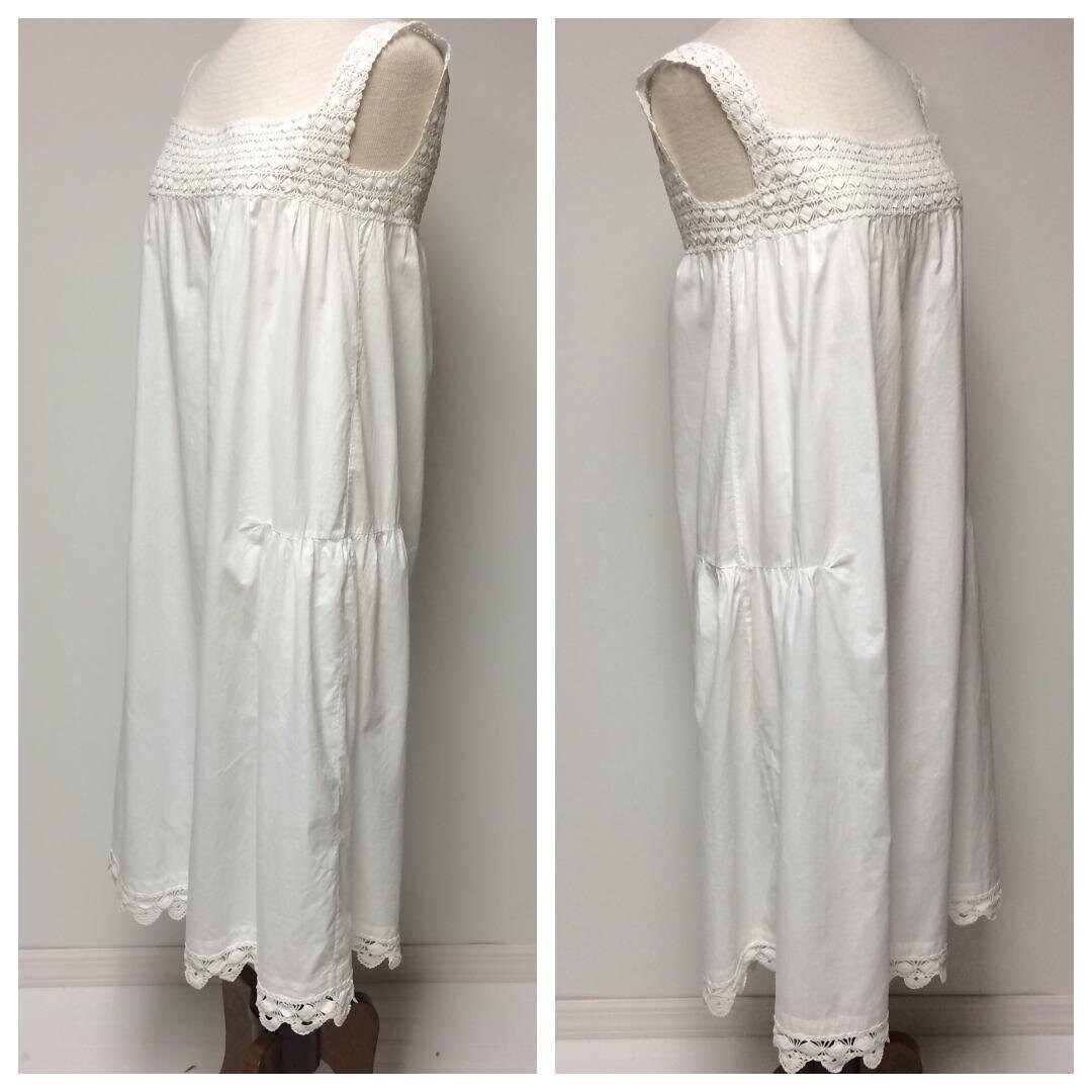 1920's White Nightgown Cotton Muslin Dress Crocheted Etsy
