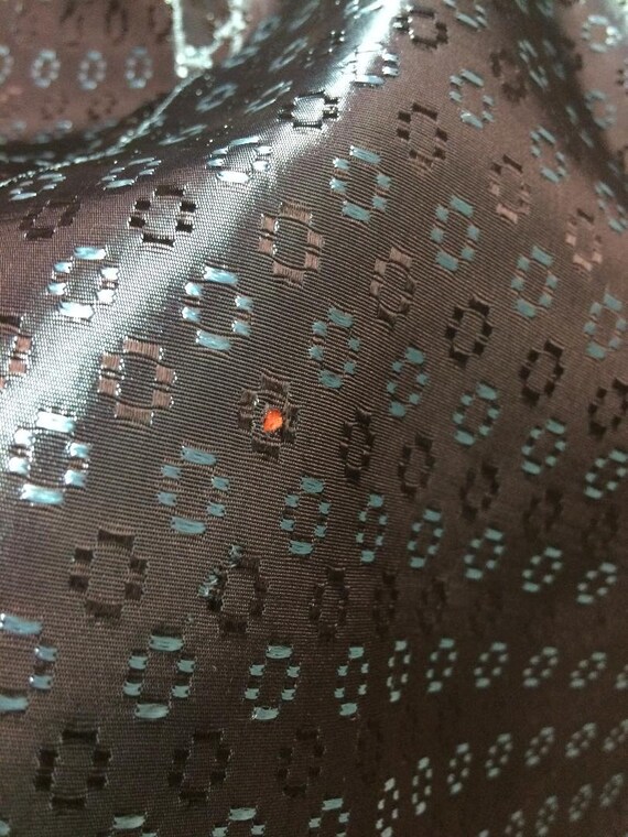 1950's Teal Taffeta Dress | Reverse Thread Geomet… - image 7